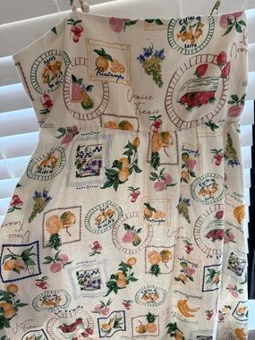 NWT Floral SummerCream Midi Dress with Spaghetti Straps